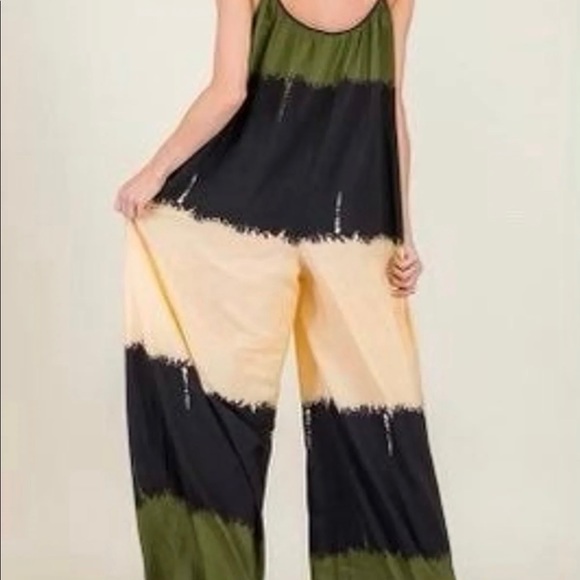 Oversized Tie Dye Wide Leg Jumpsuit Size S - Picture 6 of 13